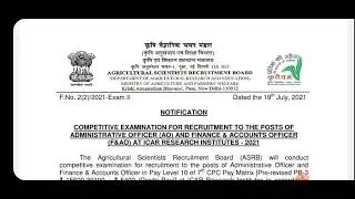 AO, F&AO Jobs in ICAR same on UPSC IAS pattern Salary 100000, Detailed Syllabus + Strategy