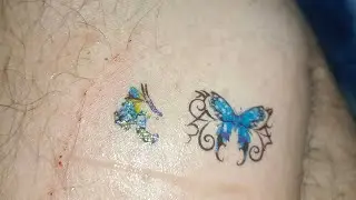 How to make a Tattoo pair of butterfly 🦋 in home|| Artist Tattoo || Home 🐯 Tattoo 