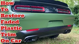 How To Restore Faded Black Plastic Car Trim - DULL BODY CLADDING RESTORATION REPAIR FIX Challenger