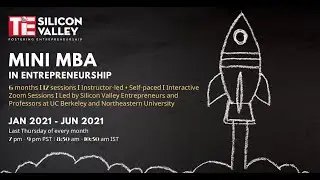 TiE SV launches Mini MBA in Entrepreneurship staring from Jan 28th, 2021