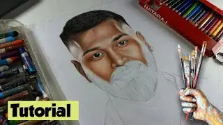 Hardik pandya drawing with pencil colour | how to draw hardik pandya drawing | &pound;/suresh k arts 