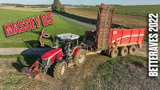 DÉBARDEUSE HAWE 3 essieux aux BETTERAVES + MF 8S + NEW GRIMME REXOR 6200 !