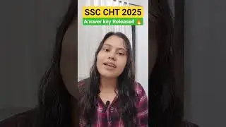 #SSCCHT2025 Answer key Released 🔥 Check out 🔜