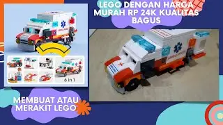 unboxing lego toys with medical series and ambulance car items. Kids will love, assembling Legos