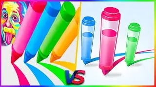 PENCIL RUSH 3D VS TRACING PEN RUN Game ✏️🆚🖍️ Gameplay (1) Android, iOs NEW VERSUS Game 3D