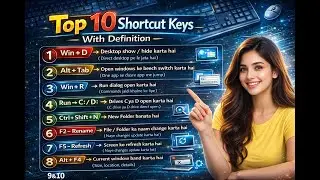 Top 10 Shortcut keys | SUPER NEW TECH | HINDI #viral #youtubeshorts #keyboardshortcuts
