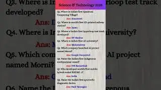 Science & Technology Current Affairs 2025 | Latest Sci-Tech Updates You Must Know
