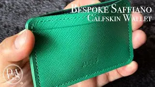 Crafting a BESPOKE Card Holder With Striking Green SAFFIANO Leather