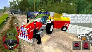 Swaraj Thresher Tractor Mod For Bussid - Dangerous Offroad Drive 😱 - Bus Simulator Indonesia Game