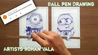 Drawing four different faces at a same time with pen #youtubevideo