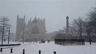 Exeter in the snow 2018 Heavitree to High Street....
