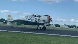 44-81453 AT-6D Texan (N4983N) taxis by at Oshkosh 2022