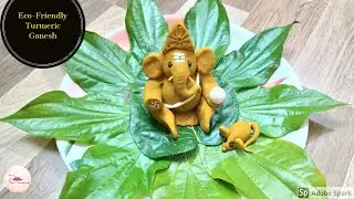 Eco-Friendly Turmeric Ganesha at Home|Easy Pasupu Ganapathi|How to Make Ganesh idol at Home|Ganapati