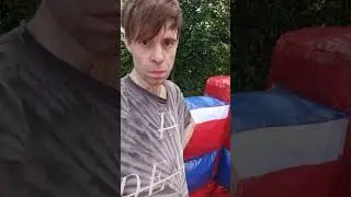 Deflated bouncy castle fun! Aug 2025.