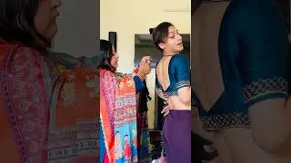 Saree challenge with sasu ma ❤️😄 #summerhit #challenge #viralshorts #shorts