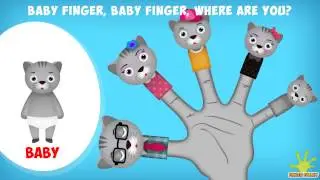 The Finger Family Cat Family Nursery Rhyme | Cat Finger Family Songs