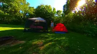Camping at Big Woods Lake campground (360 degree cam)