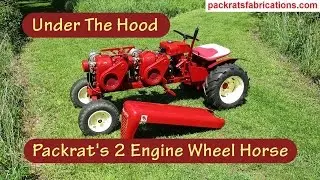 Under the hood of Packrat's 2 engine Wheel Horse