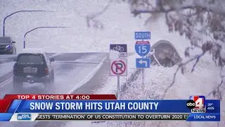 Snow Storm Hits Utah County