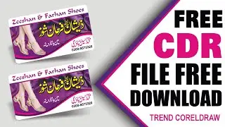 #Shoes Shop New Visiting Card Design in Learn CorelDRAW ll Stylo Shoes Banner Design