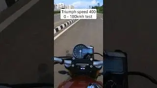 Triumph Speed 400, 0 - 100! #triumph #speed400 #speed #topspeed #bajaj #biker #ytshort #bikelover