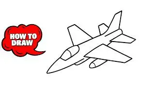 How to Draw a Jet Plane ✈️ Easy Step-by-Step Drawing Tutorial for Beginners