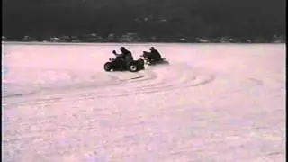 ATC 250R vs Banshee ice racing