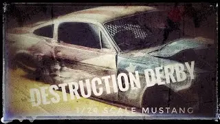 1/24 Scale Mustang Stock/Derby Race Car With Reaslistic Damage