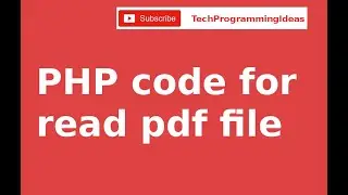 Php code for read pdf file