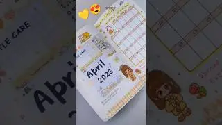 April Bullet Journal spread ideas💛😍#shorts