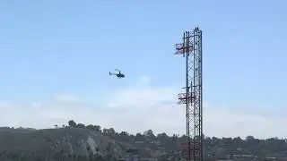 Robinson R66 Helicopter departure from Torrance Airport 