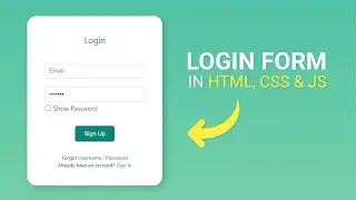 Responsive Login Form with Show Password Feature | HTML CSS JavaScript