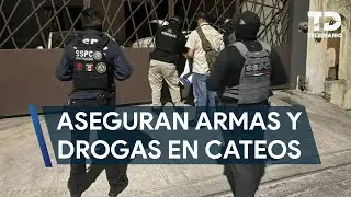 Aseguran armas y drogas en dos cateos en San Nicol&aacute;s y Guadalupe