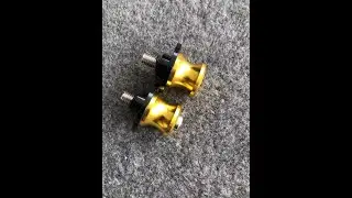 Gold 8mm Rear Swingarm Motorcycle Spool Sliders Swing Arm Stand