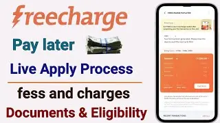 How to activate freecharge pay later | freecharge pay later process | freecharge pay later charges