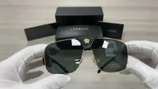 Versace VE2207-Q-A 100287 Black-Gold Sunglasses