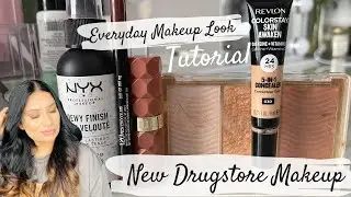 NEW DRUGSTORE MAKEUP | REVLON 24 HR. COLORSTAY SKIN AWAKEN CONCEALER | EVERYDAY MAKEUP LOOK TUTORIAL