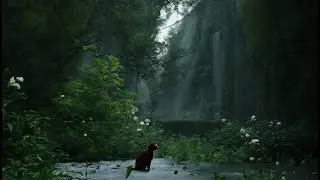 Tranquil Stray Ambience & Original Soundtrack | Relaxing River, Stream, and Cat Sounds