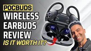 POCBUDS Bluetooth Headphones Wireless Earbuds Review: Best IPX7 Earbuds for Sports, Running and Gym!