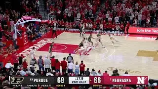 Rienk Mast PUT BACK AND-1 TIES IT UP vs. Purdue | Nebraska Basketball