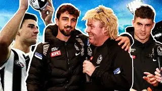 Collingwood cult figure goes rogue with mic 🤣