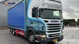 Truck and car trailer - Scania R 480 B 6x2 - Groenewegen DRE-10-10 - Auction 43258 - lot 1-2