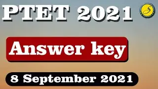 PTET 2022 ANSWER KEY | 8 September 2022 PTET ANSWER KEY | Booklet wise answer key PDF | PTET today