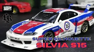 MINI GT NISSAN SILVIA S15 SUPER SILHOUTTE GARASI DRIFT X LIBERTY WALK !!!