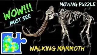 WOOLY MAMMOTH Puzzle Game for kids! (Moving Jigsaw #3)