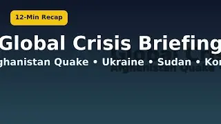 Global Crisis Briefing: Afghanistan Quake, Ukraine, Sudan & Korea in 12 Minutes