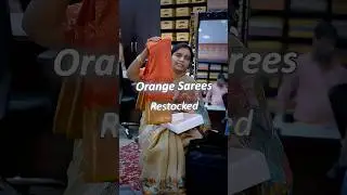 Orange Saree Collection Restock | ₹ 6,999 Exhibition Sale Jan 23rd to Feb 9th | contact: 9652899526