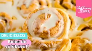ROLES DE CANELA Y CALABAZA SUPER ESPONJOSOs