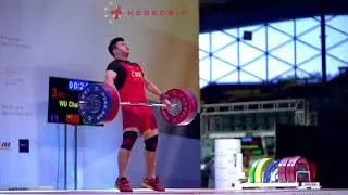 Wu Changsheng (105) - 169kg Snatch @ 2015 Junior Worlds
