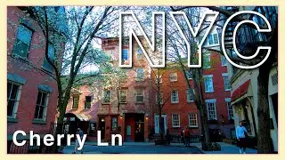 New York【Cherry Lane (Commerce St), Short & Pretty Street】2021 NYC Walking Tour, Travel Guide【4K】